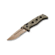 Benchmade Sibert Adamas Axis Stud Folding Knife, 3.82in CPM-CruWear Steel Drop Point Serrated Flat Earth Coated Blade, Contoured G-10 Handle, 275SFE-2