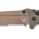 Benchmade Sibert Adamas Axis Stud Folding Knife, 3.82in CPM-CruWear Steel Drop Point Serrated Flat Earth Coated Blade, Contoured G-10 Handle, 275SFE-2