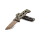 Benchmade Sibert Adamas Axis Stud Folding Knife, 3.82in CPM-CruWear Steel Drop Point Serrated Flat Earth Coated Blade, Contoured G-10 Handle, 275SFE-2
