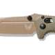 Benchmade Sibert Mini Adamas Axis Stud Folding Knife, 3.25in CPM-CruWear Steel Drop Point Flat Earth Coated Blade, Contoured G-10 Handle, 273FE-2