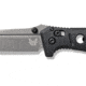 Benchmade Sibert Mini Adamas Axis Stud Folding Knife, 3.25in CPM-CruWear Steel Drop Point Grey Coated Blade, Contoured G-10 Handle, 273GY-1