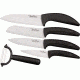Benchmark Ceramic Kitchen Set, black non-slip rubberized Handle BMK022