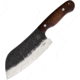 Benjamin 030 Camp Cleaver Knife, 11.75in Overall, 7in, Stainless Steel Blade, Brown Wood Handle, Leather Sheath, BK-A030