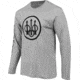 Beretta Trident Logo T-Shirt - Men's, Long Sleeve, Stone Heather, Medium, TS229T1890096BM