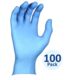 Best Manufacturing N-DEX Ambidextrous Powdered Nitrile Original Gloves, Disposable, 4 Mil Thickness, 24.1 cm, 2XL, Blue, 100 Pack,7005XXL/ 47742-250