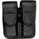 Bianchi 7902 Double Mag Pouch - Plain Black, Chrome 22084