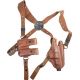 Bianchi X16 Agent Unlined Shoulder System Holder, Ruger P94 DC/Ruger P90 DC/Ruger P89 DC/Ruger P91 DC/Ruger P89 DAO/Ruger P90 DAO/Ruger P91 DAO/Ruger P94 DAO, Right Hand, Plain, Tan, 17250
