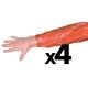 Muddy Field Dressing Glove Kit 4 Pac, includes 4-Sanitary Towelettes, Clear GP100-4
