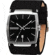 Black Dice Flow Men's Watch - Black/SS Dial, Black Leather Strap BLABD-002-01