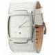 Black Dice Flow Men's Watch - White Dial, White Leather Strap BLABD-002-03