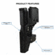 Black Scorpion Outdoor Gear Holster USPSA Pro Competition Sti 2011 Full Cover, Carbon Fiber Finish, HC04-USPSA-2011FULLCFRH