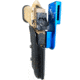 Black Scorpion Outdoor Gear Pro Heavy Duty Competition Holster, Right Hand, SIG Sauer P320, 3.9 - 5in Barrel, 1.5 - 1.75in Belts, Kydex/ 6066 Aluminum, Black/Blue, HCD3-USPSABS-P320X5BKRH