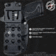 Black Scorpion Outdoor Gear Pro IDPA Competition OWB Holster, Walther PDP 5in w/ TLR-7/TLR-8, Right Hand, Black, HC03-IDPA-PDP5TLR8BKRH