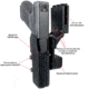 Black Scorpion Outdoor Gear Pro USPSA Competition Holster, Right Hand, SIG Sauer P320, 3.9 - 5in Barrel, 1.5 - 1.75in Belts, Kydex, Carbon Fiber, HC04-USPSA-P320X5CFRH