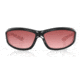 Bobster Charger Sunglass, Blk Frame, Rose Lenses ECHA001R