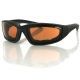 Bobster Foamerz 2 Sunglasses, Amber Anti-fog Lenses, Black Frame, ES214A