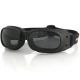 Bobster Piston Aerodynamic Goggles, Black Frame, Smoke Lenses, BPIS01