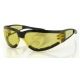 Bobster Shield II Sunglasses, Black Frame, Yellow Lens, ESH204