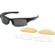 Body Specs Sunglasses - Vibes Shiny Black frame / Smoke 2.3mm Anti-fog lens includes 2 Extra Lens