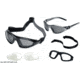 Body Specs BS-Twin Goggles/Sunglasses with Anti-Fog Interchangeable Lenses