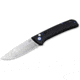 Boker 01Bo920 Frnd 3.35 Drop Point Plain Stonewashed D2 Steel Blade 4.52 Black Grivory Handle