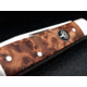 Boker Solingen Swell-End Jack Folding Knife, 2.64in, N690, Nickel Silver, Thuja Wood Brown Handle, 110916