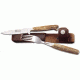 Boker USA Arbolito Stag Fork &amp; Knife Set  w/ Leather Sheath 03BA501HH