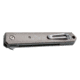 Boker USA Kwaiken Damascus Folding Knife,3.5in,Damascus Steel,Standard Edge,Gray,Titanium Handle, 01BO297DAM