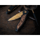 Boker USA Tirpitz Damascus Gold Knife, Brown, Small, 110194DAM
