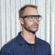 Bolle Tryon OTG Safety Glasses, Black Blue Frame, Clear Lens, 40306