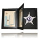 Boston Leather Book Style Badge Case, Double Id, Black - 122-4143