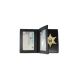 Boston Leather Book Style Badge Case, Double Id, Black - 122-4077