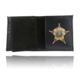 Boston Leather Book Style Badge Wallet, Card Slots, Black - 175-S-4113