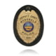 Boston Leather Oval Recessed w/Clip Badge Holders, Hard Leather, Black, 2.25 in, 700-4136