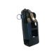 Boston Leather Radio Holder With D Rings, Black - 5482RC-1
