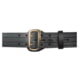 Boston Leather Sam Browne Belt, Four-row Stitched, 2 1/4 Wide, Black - 6504-2-46-GLD