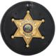 Boston Leather 3.75 Circle Recessed Badge Holder With Clip, Black - 600-4157