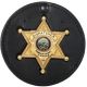 Boston Leather 3.75 Circle Recessed Badge Holder With Clip, Black - 600-5022