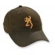 Browning Dura-Wax Cap, Brown w/ Buckmark, 308412881