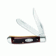 Buck Knives Trapper Folding Knife, Woodgrain Handle w/ Nickel Silver Bolsters, 0382BRS