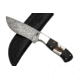 BucknBear Cowboy Hunter Fixed Knife, Silver Blade, NSN N BNB15246