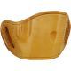 Bulldog Cases &amp; Vaults Molded Leather Belt Slide Holster - Large, Tan MLT-L