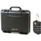 Nanuk 910 Hard Plastic Waterproof Case, Black w/ 3 Part Foam Insert 910-1001 with Nanuk padlock w/logo 900-LOCK NANUK 910-1001-KIT1