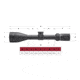 Burris Droptine 4.5-14x42 mm Rifle Scope, 1 in Tube, Second Focal Plane, Matte, Non-Illuminated Ballistic Plex Reticle, MOA Adjustment, Black, 200077