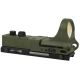 C-MORE Railway Red Dot Sight w/Click Switch, Olive Drab Green, 4 MOA CRWOD-4