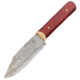 Campcraft Outdoors Camp Knife, 8.75in Overall, 4in, 1095HC Steel Blade, Pecan Wood Handle, Leather Sheath, 640117981078