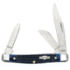 Case Stockman Rogers Corn Cob Jig Medium Stockman Folding Knife, Tru-Sharp Stainless, Clip Point/Sheepfoot/Pen, Blue Bone, 02806