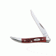 Case 610096 SS Pocket Worn Old Red Small Texas Toothpick  Long Clip BladeFolding Knife, Red Bone Handle, 3 00792