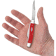 Case Medium Stockman American Workman Folding Knife, 3.63in Closed, Carbon Steel, Stonewash Clip/Sheepsfoot/Spey Blades, Red Smooth Synthetic Handle, 73931
