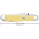 Case Kickstart TrapperLock Folding Knife, 4.13 in, Tru-Sharp Surgical Steel, Yellow Synthetic Handle, 81094